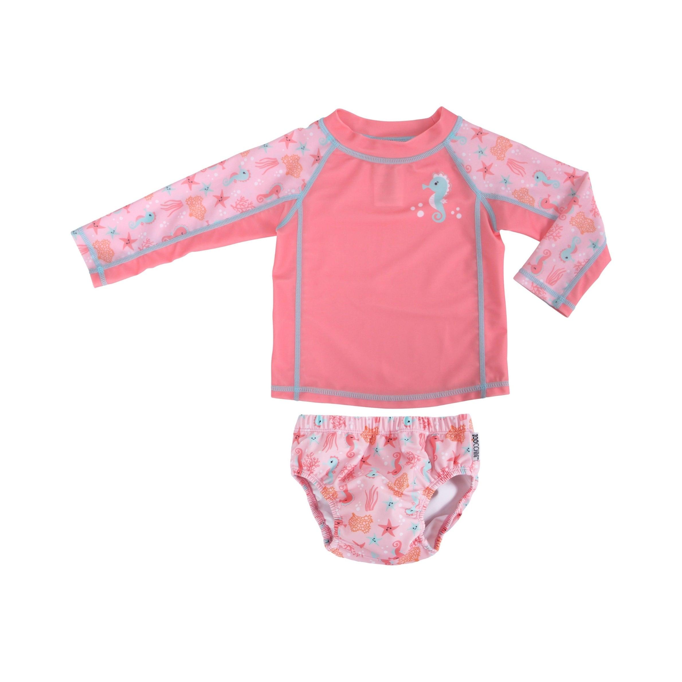 Zoocchini UPF50 Rashguard & Swim Diaper Set (Baby/Toddler) | The Nest Attachment Parenting Hub
