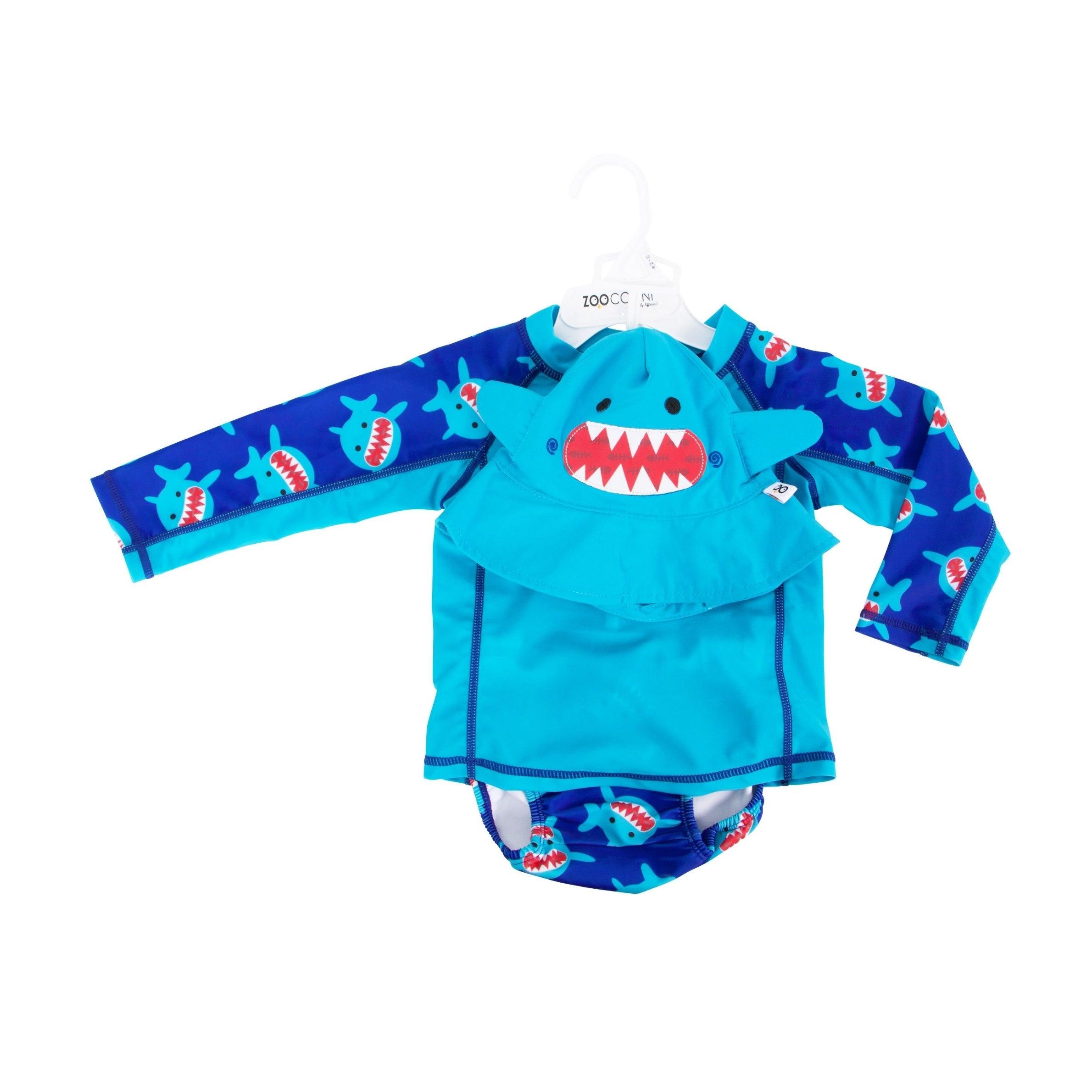 Zoocchini UPF50 3-Piece Swim Set (Sunhat, Rashguard & Diaper Set) | The Nest Attachment Parenting Hub