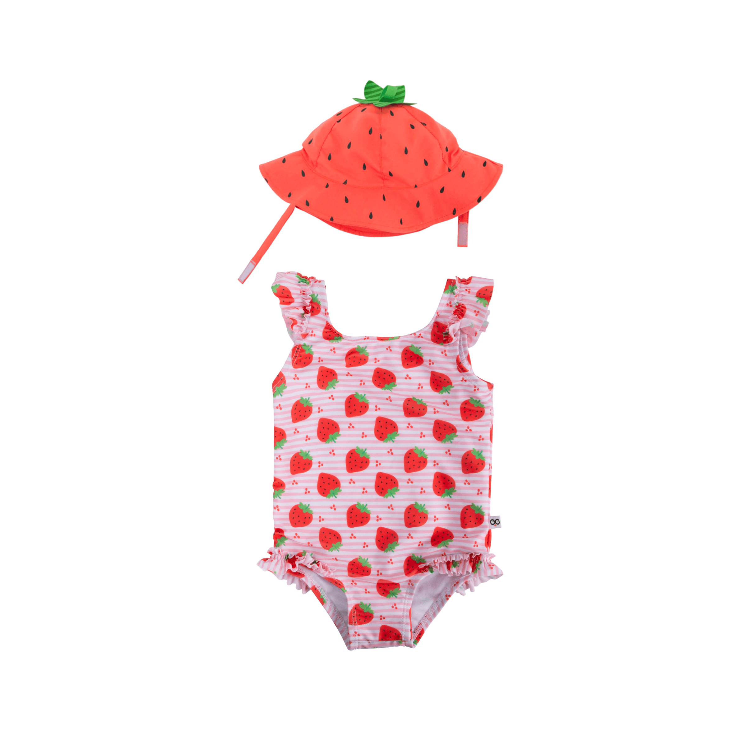 Zoocchini Baby Girl UPF50 Snap Swimsuit & Sunhat Set | The Nest Attachment Parenting Hub