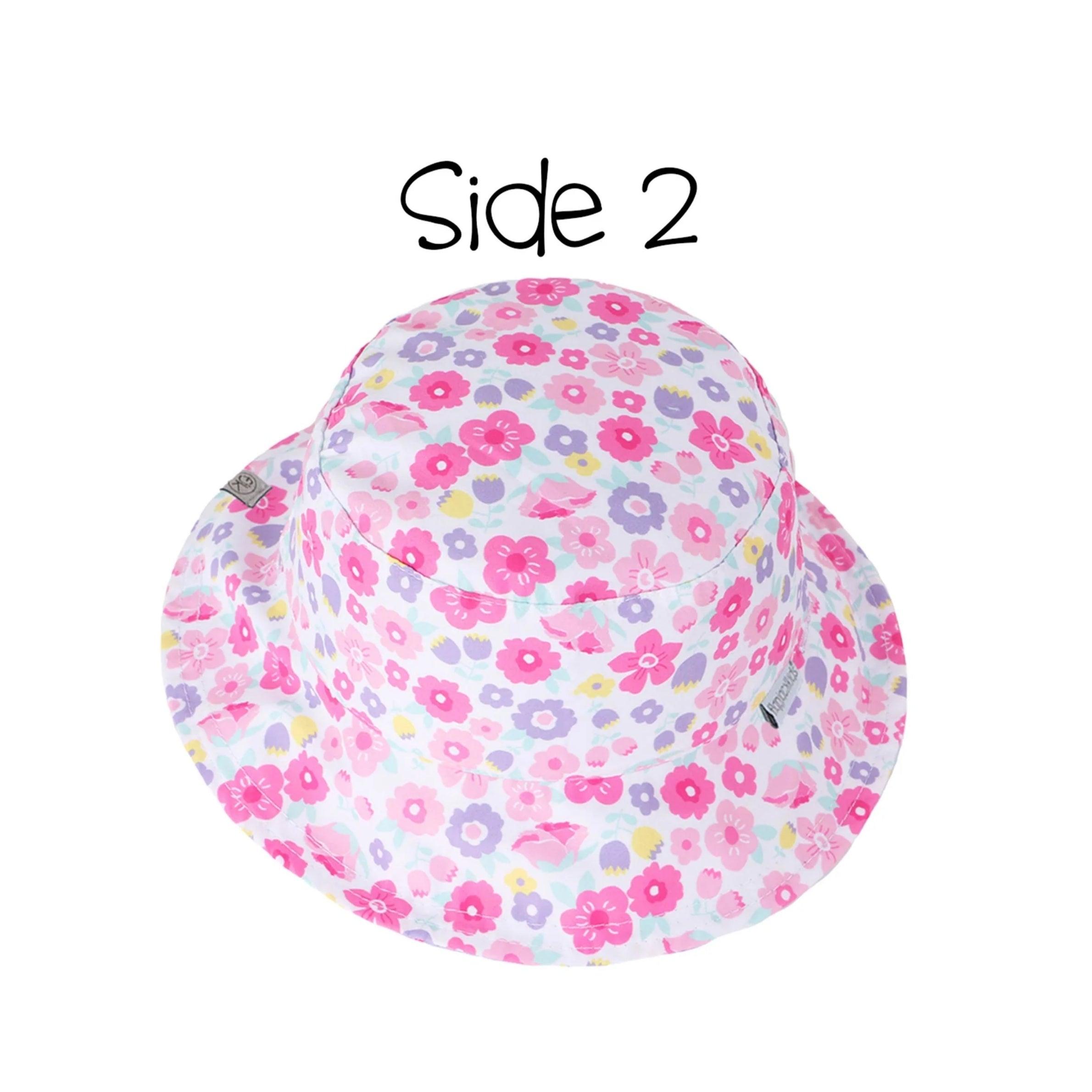 FlapJackKids UPF50 Reversible Sun Hat- Butterfly & Summer Floral | The Nest Attachment Parenting Hub