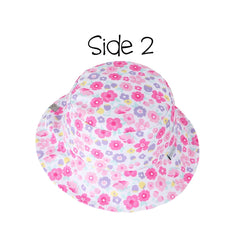 FlapJackKids UPF50 Reversible Sun Hat- Butterfly & Summer Floral | The Nest Attachment Parenting Hub
