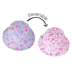 FlapJackKids UPF50 Reversible Sun Hat- Butterfly & Summer Floral | The Nest Attachment Parenting Hub