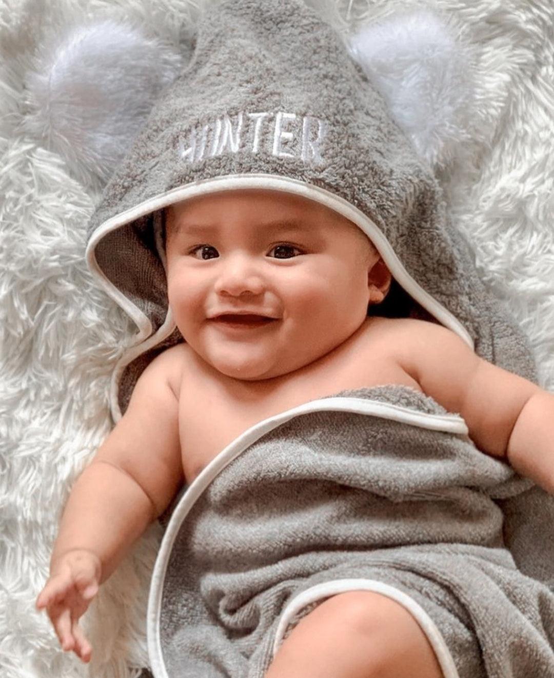 Nuborn Bamboo Hooded Towel and Wash Cloth Set | The Nest Attachment Parenting Hub