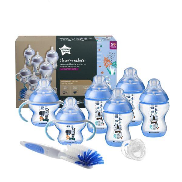 Tommee Tippee Closer To Nature Decorated Bottle Newborn Starter Kit | The Nest Attachment Parenting Hub