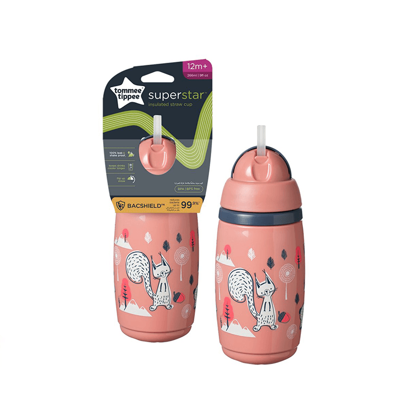 Tommee Tippee Super Star Insulated Straw Cup 266ml 9oz | The Nest Attachment Parenting Hub