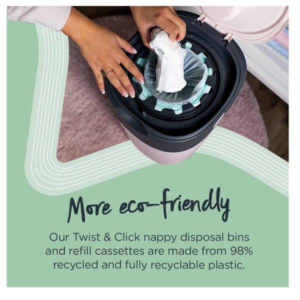 Tommee Tippee Twist & Click Advanced Nappy Disposal Tub | The Nest Attachment Parenting Hub
