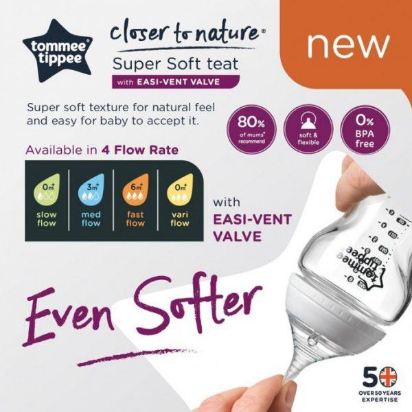 Tommee Tippee Closer To Nature Super Soft Teat | The Nest Attachment Parenting Hub