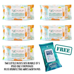 Two Little Ducks Biodegradable Baby Water Wipes Bundle