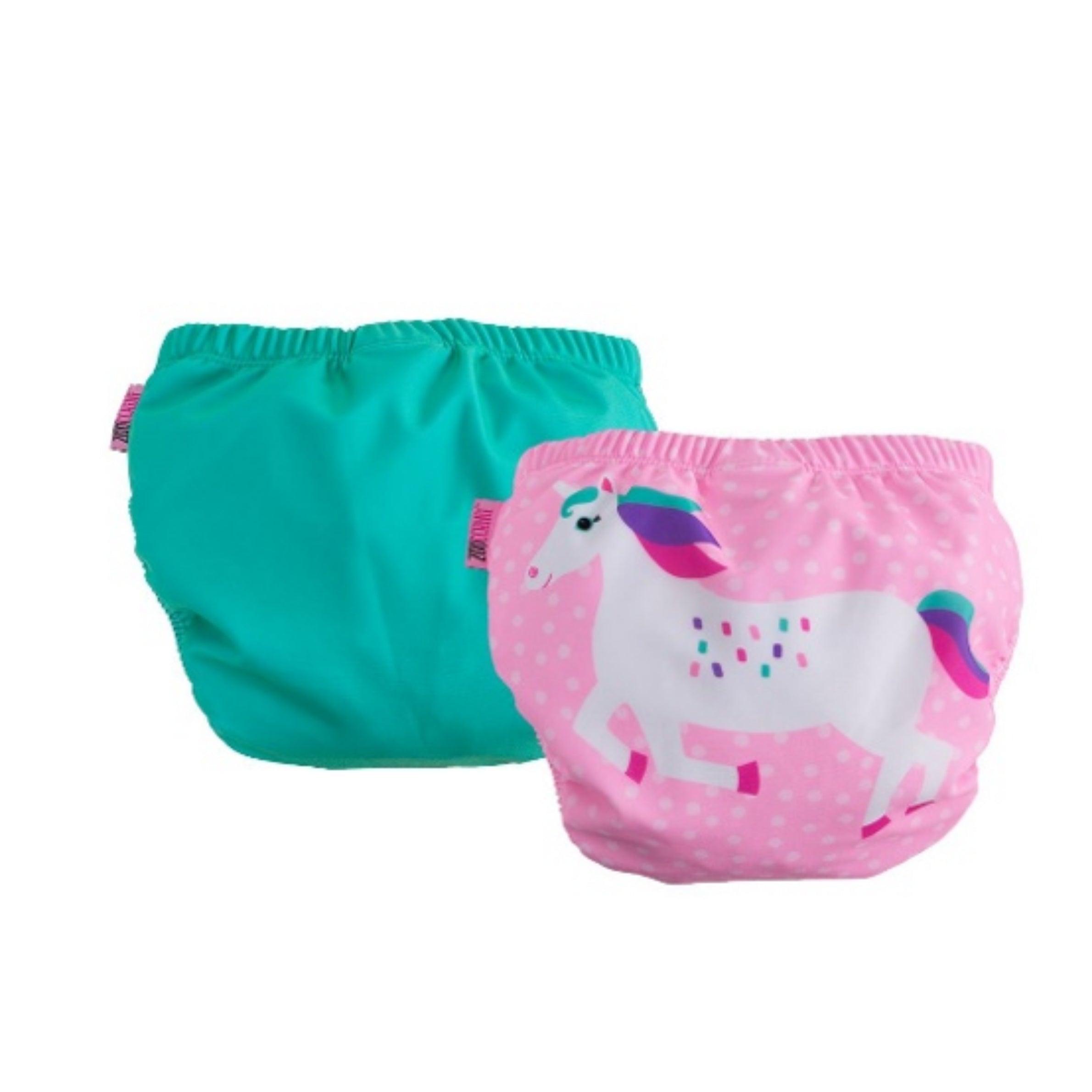 Zoocchini UPF50 Swim Diaper Set of 2 (Baby/Toddler) - Una the Unicorn | The Nest Attachment Parenting Hub