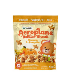 Natufoodies Aeroplane Toddler Biscuit Banana & Pumpkin 12m+ | The Nest Attachment Parenting Hub