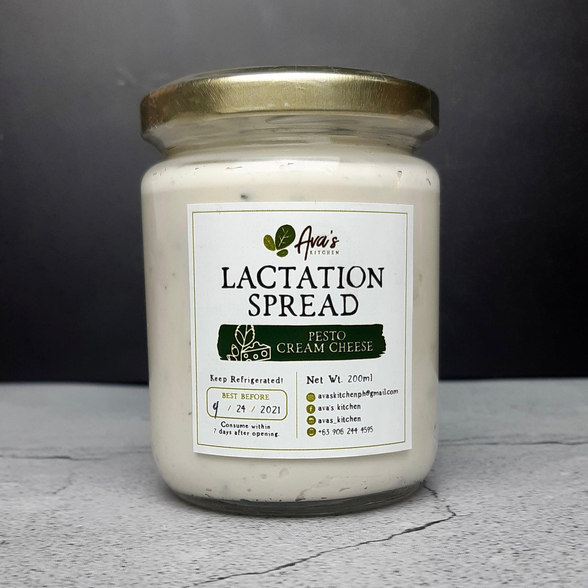 Ava's Kitchen Pesto Cream Cheese Lactation Spread 200ml | The Nest Attachment Parenting Hub