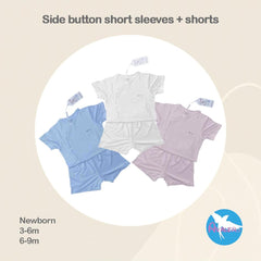 Avaler Side Button Short Sleeves + Shorts | The Nest Attachment Parenting Hub
