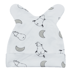Baa Baa Sheepz Beanie Cap - White Moon Sheep | The Nest Attachment Parenting Hub