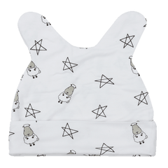 Baa Baa Sheepz Beanie Cap - White Small Star and Sheepz | The Nest Attachment Parenting Hub
