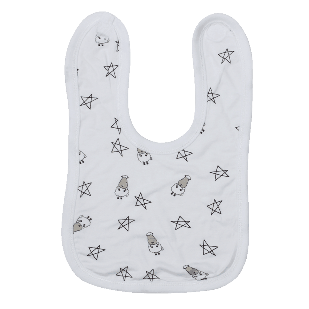 Baa Baa Sheepz Bib White | The Nest Attachment Parenting Hub