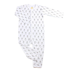 Baa Baa Sheepz Button Long Sleeve Romper – White Small Sheep | The Nest Attachment Parenting Hub