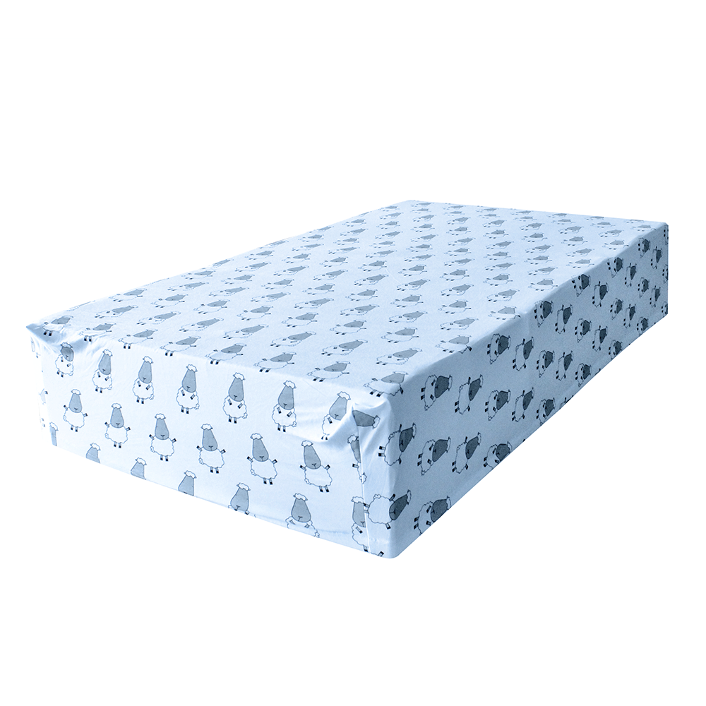 Baa Baa Sheepz Crib Mattress Sheet - 70cm x 100cm | The Nest Attachment Parenting Hub