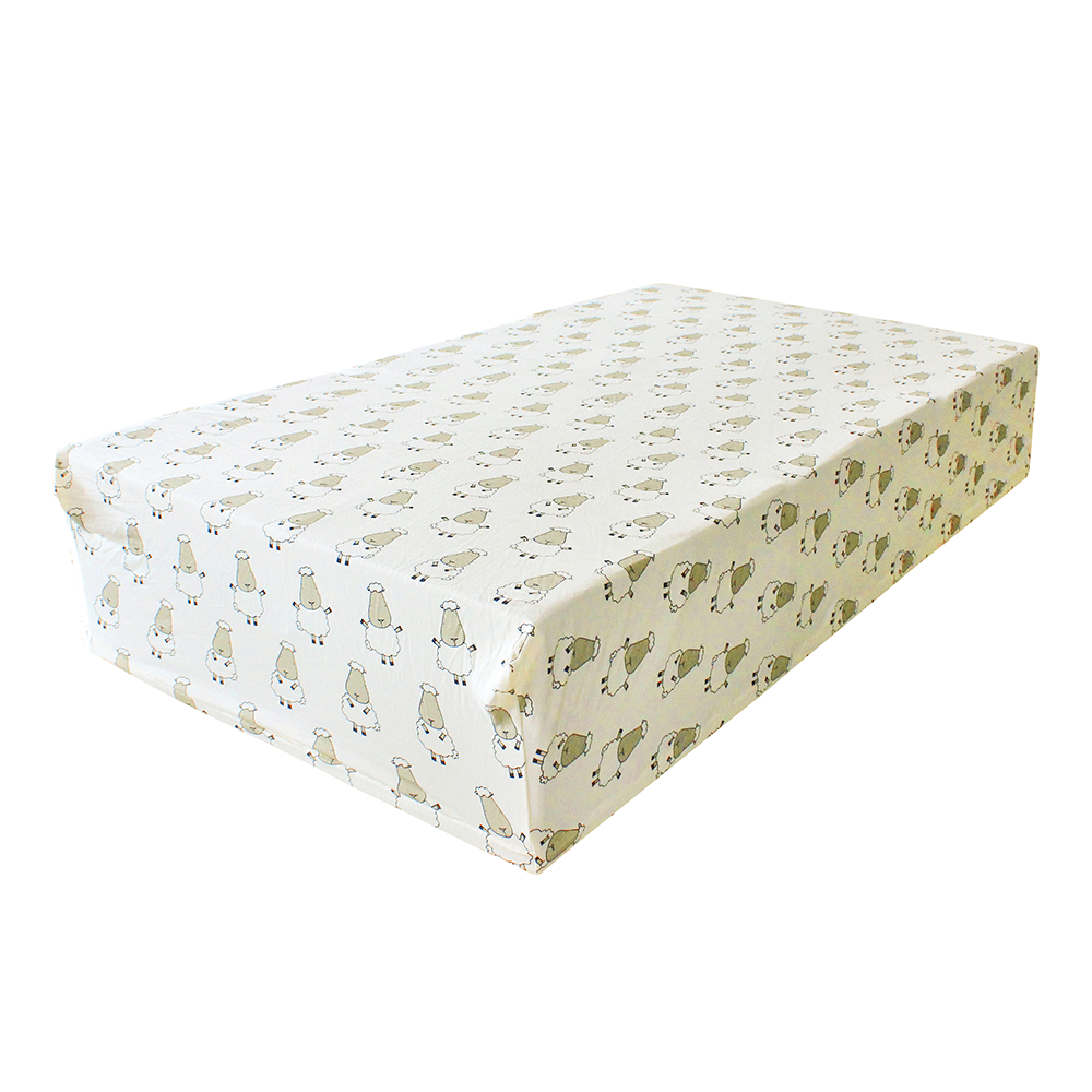 Baa Baa Sheepz Crib Mattress Sheet - 70cm x 100cm | The Nest Attachment Parenting Hub
