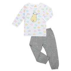 Baa Baa Sheepz Long Sleeve Shirt + Pants - Colorful Stars + Grey Moon Sheepz | The Nest Attachment Parenting Hub