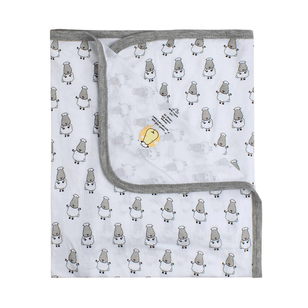 Baa Baa Sheepz Single Layer Baby Blanket | The Nest Attachment Parenting Hub