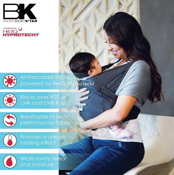 Baby K'tan Active Oasis - Heather Black & Grey | The Nest Attachment Parenting Hub