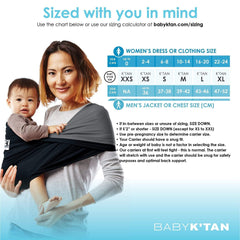 Baby K'tan Active Oasis - Heather Black & Grey | The Nest Attachment Parenting Hub