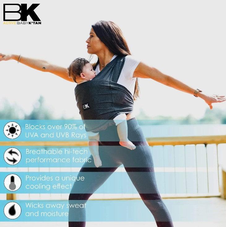 Baby K'tan Active Yoga - Heather Black | The Nest Attachment Parenting Hub