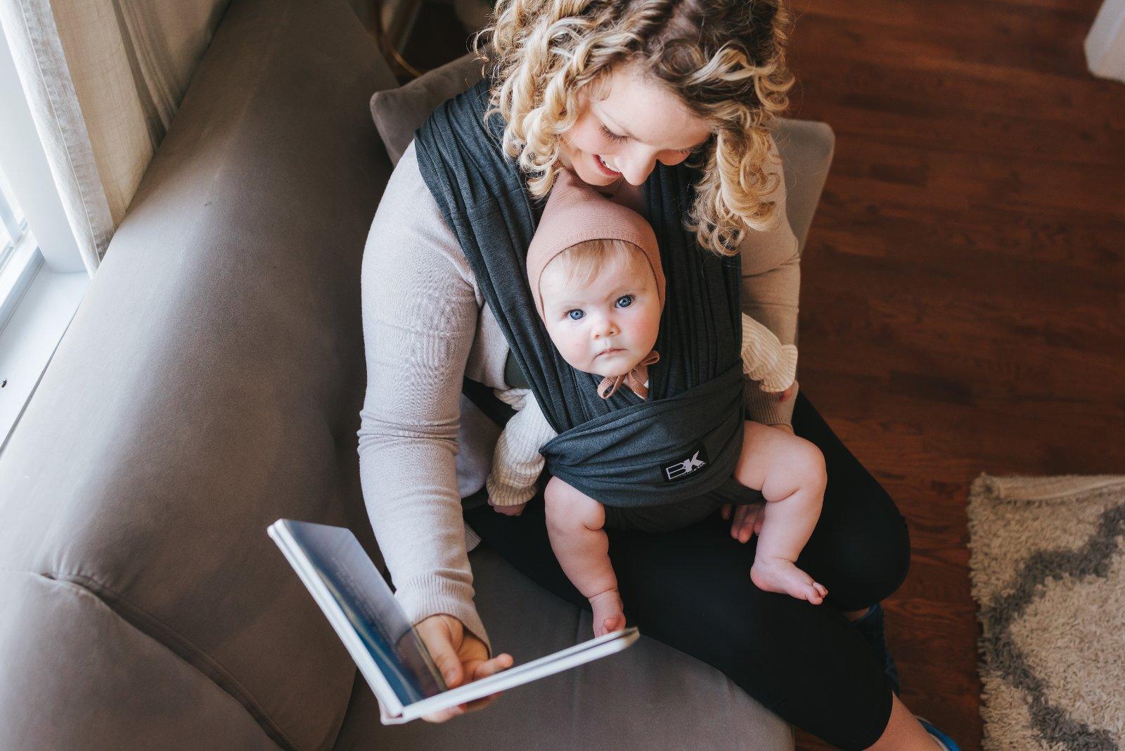 Baby K'tan Active Yoga - Heather Black | The Nest Attachment Parenting Hub