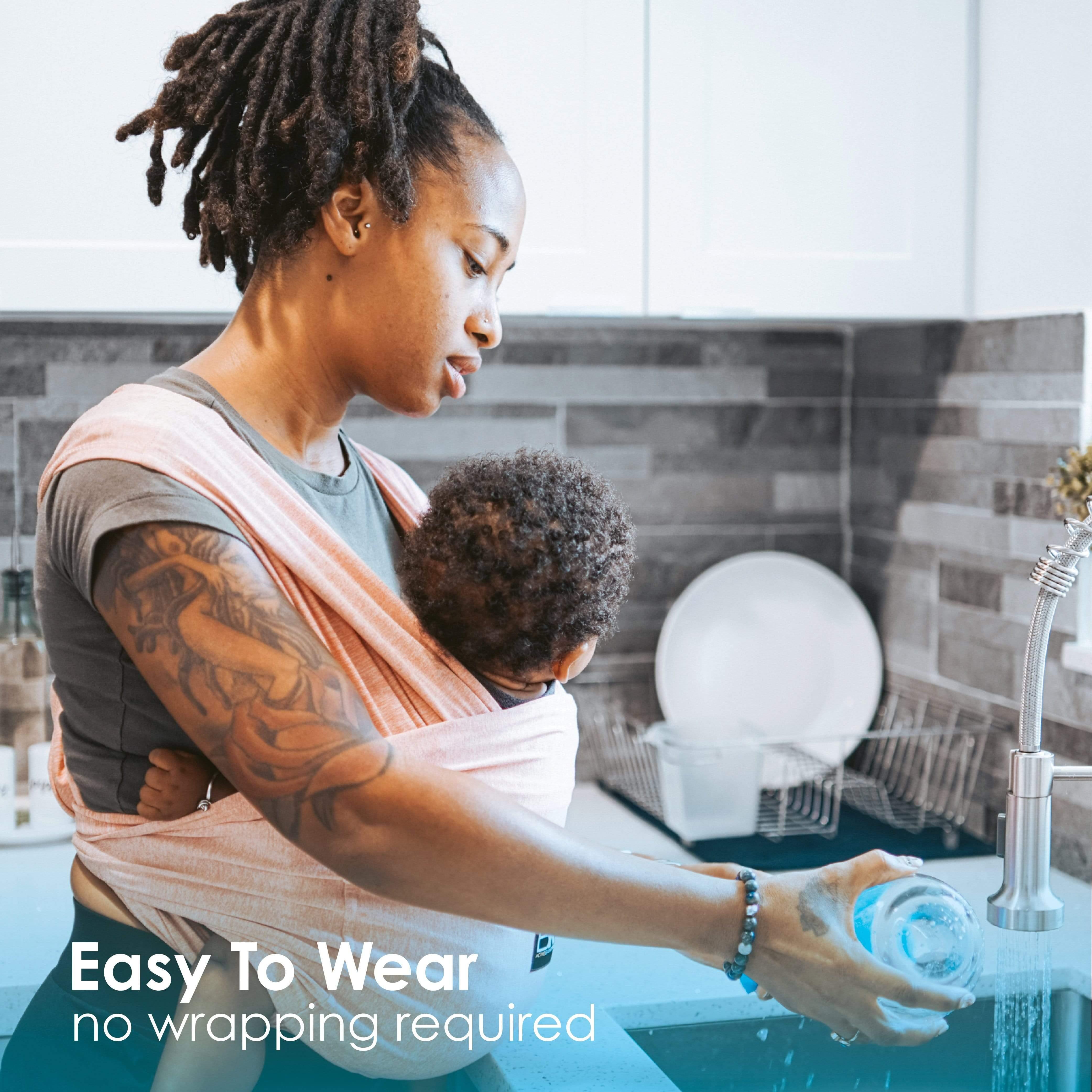 Baby K'tan Active Yoga - Heather Coral | The Nest Attachment Parenting Hub