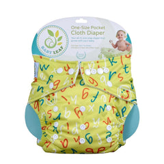 Baby Leaf Cute Doodle One-Size Cloth Diapers | The Nest Attachment Parenting Hub