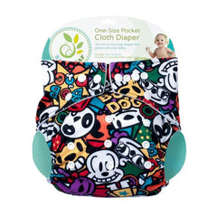 Baby Leaf Graffiti Rocks One-Size Cloth Diapers | The Nest Attachment Parenting Hub