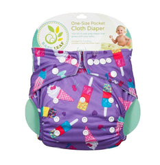 Baby Leaf Ice Cream Delight One-Size Cloth Diapers | The Nest Attachment Parenting Hub