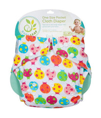 Baby Leaf Lady Bug Colors One-Size Cloth Diapers | The Nest Attachment Parenting Hub