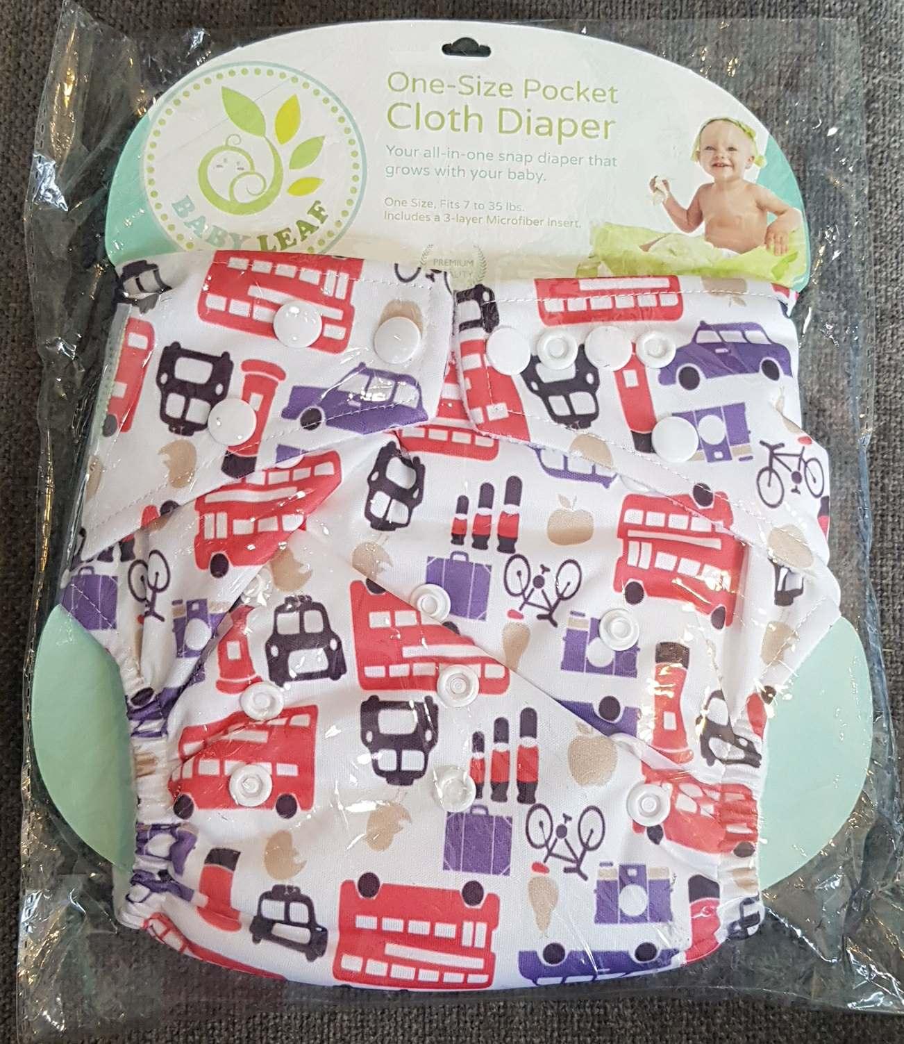 Baby Leaf London Street One-Size Cloth Diapers | The Nest Attachment Parenting Hub