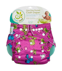 Baby Leaf Pink Safari One-Size Cloth Diapers | The Nest Attachment Parenting Hub