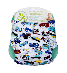 Baby Leaf TRAFFIC JAM One-Size Cloth Diapers | The Nest Attachment Parenting Hub