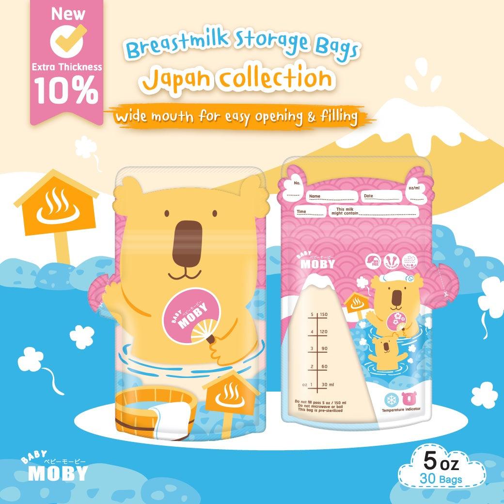 Baby Moby Breastmilk Storage Bags Japan Collection | The Nest Attachment Parenting Hub