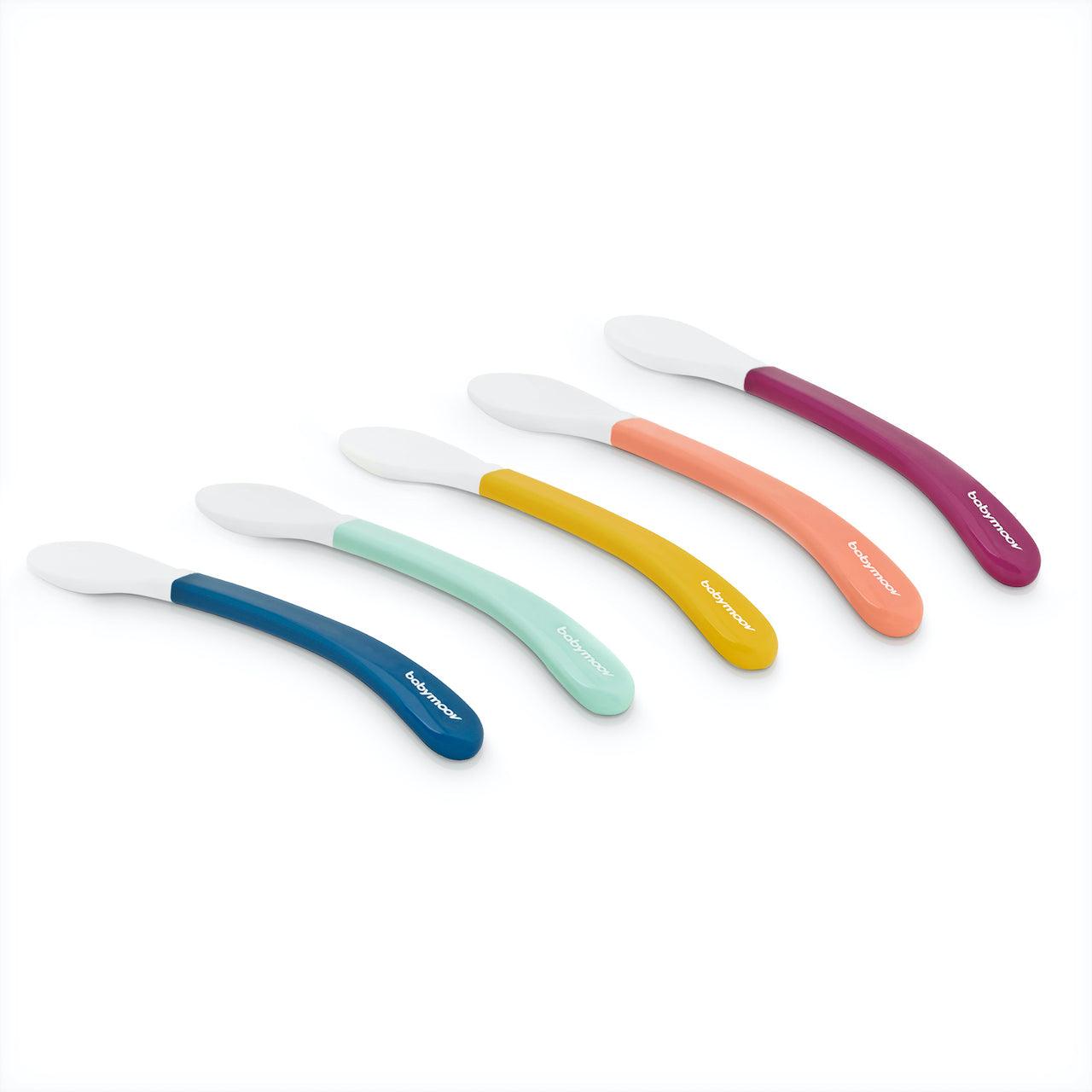 Babymoov 2nd Age Silicone Spoon 8m+ (Set of 5) | The Nest Attachment Parenting Hub