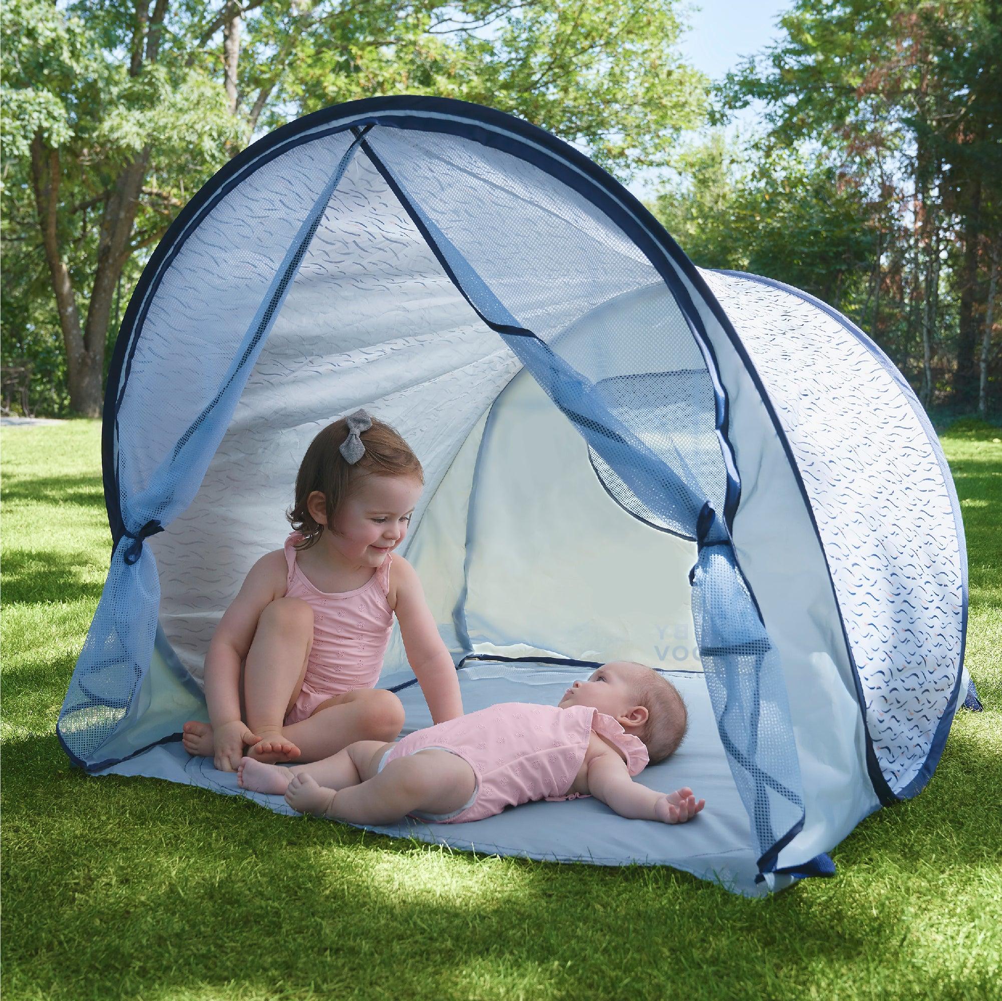 Babymoov Anti-UV Tent 50+ UPF Protection Blue Waves | The Nest Attachment Parenting Hub