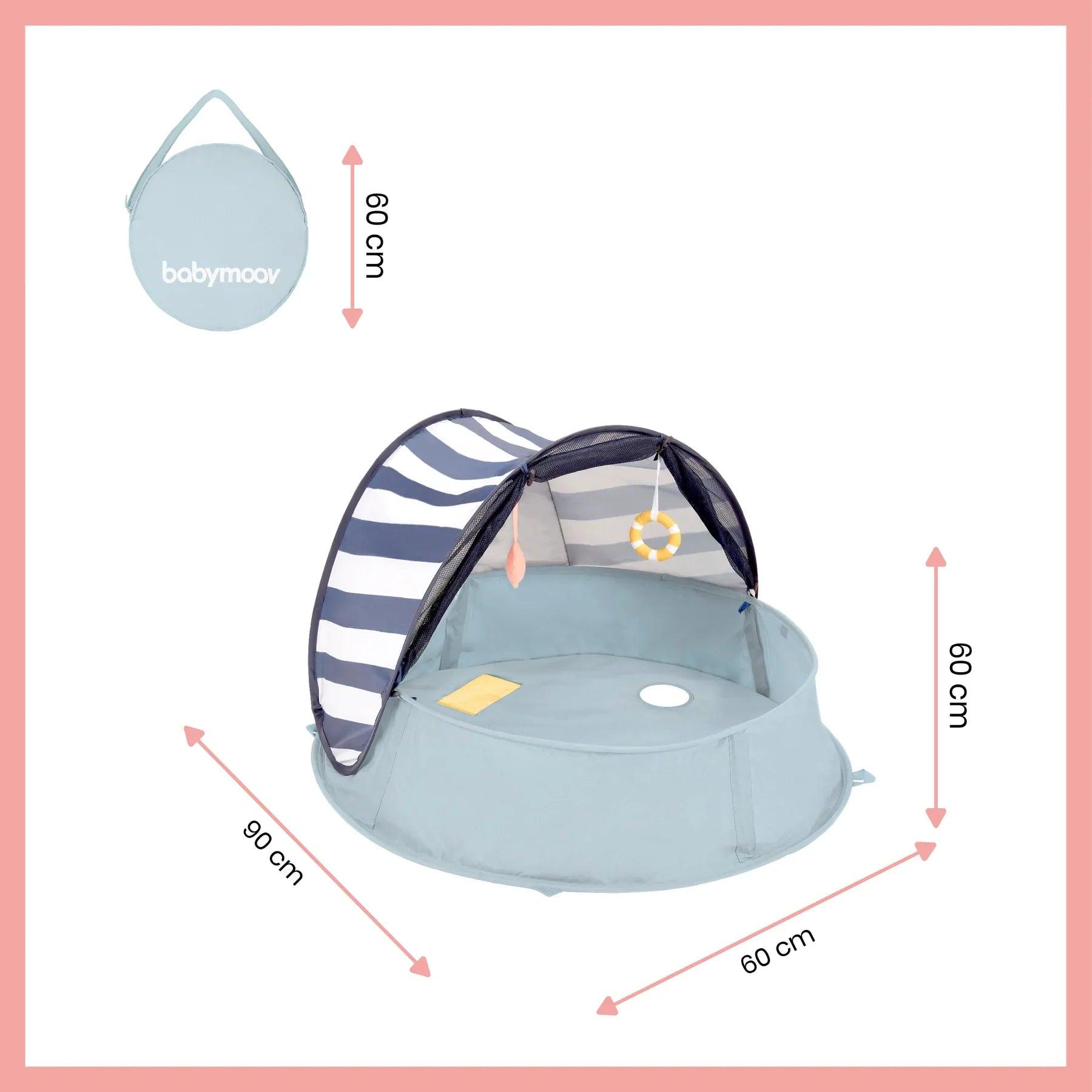 Babymoov Aquani Anti UV tent and Paddling Pool Mariniere 0+ | The Nest Attachment Parenting Hub