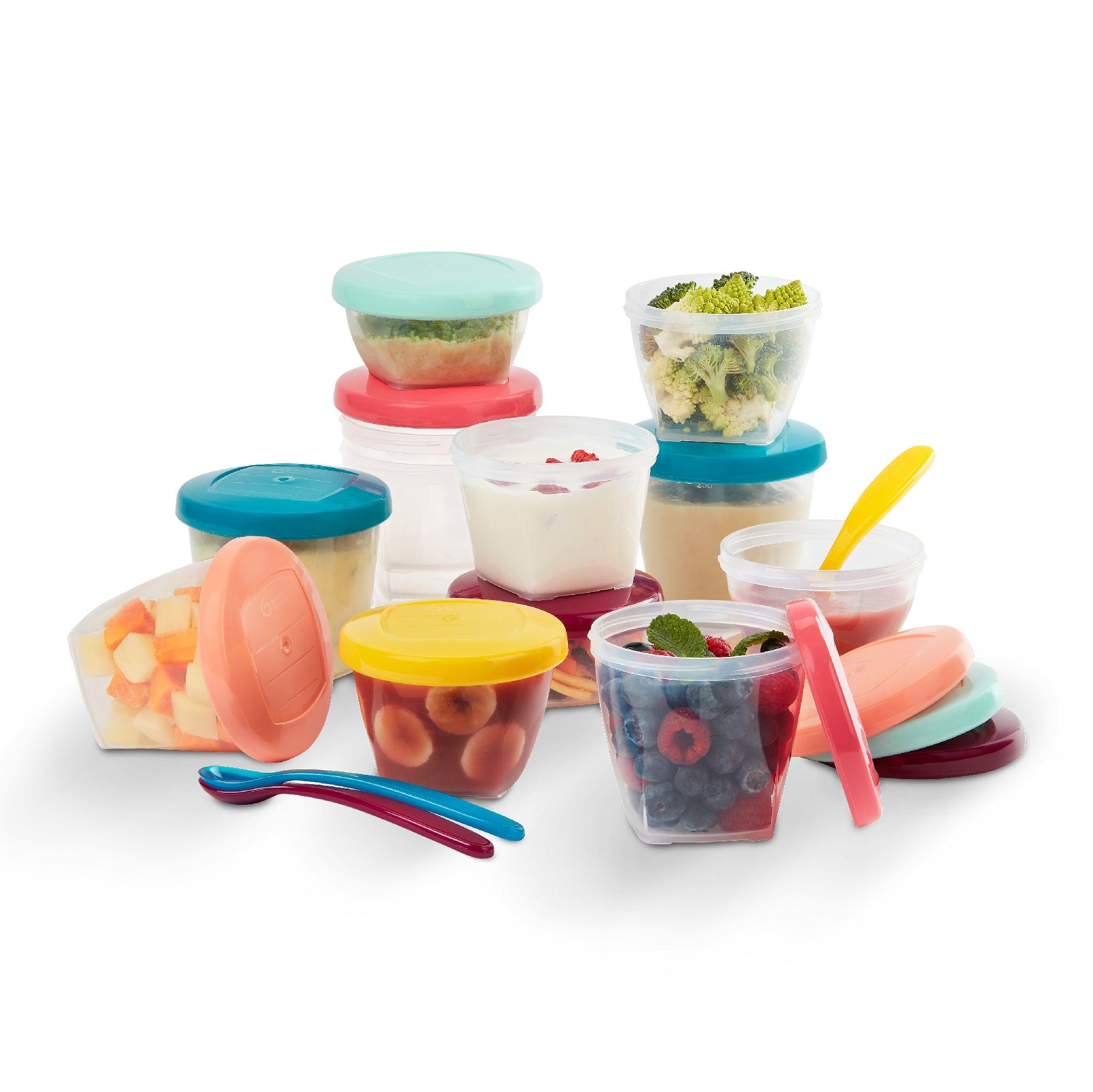 Babymoov Babybowls Glass Storage Containers Multiset of 8 | The Nest Attachment Parenting Hub
