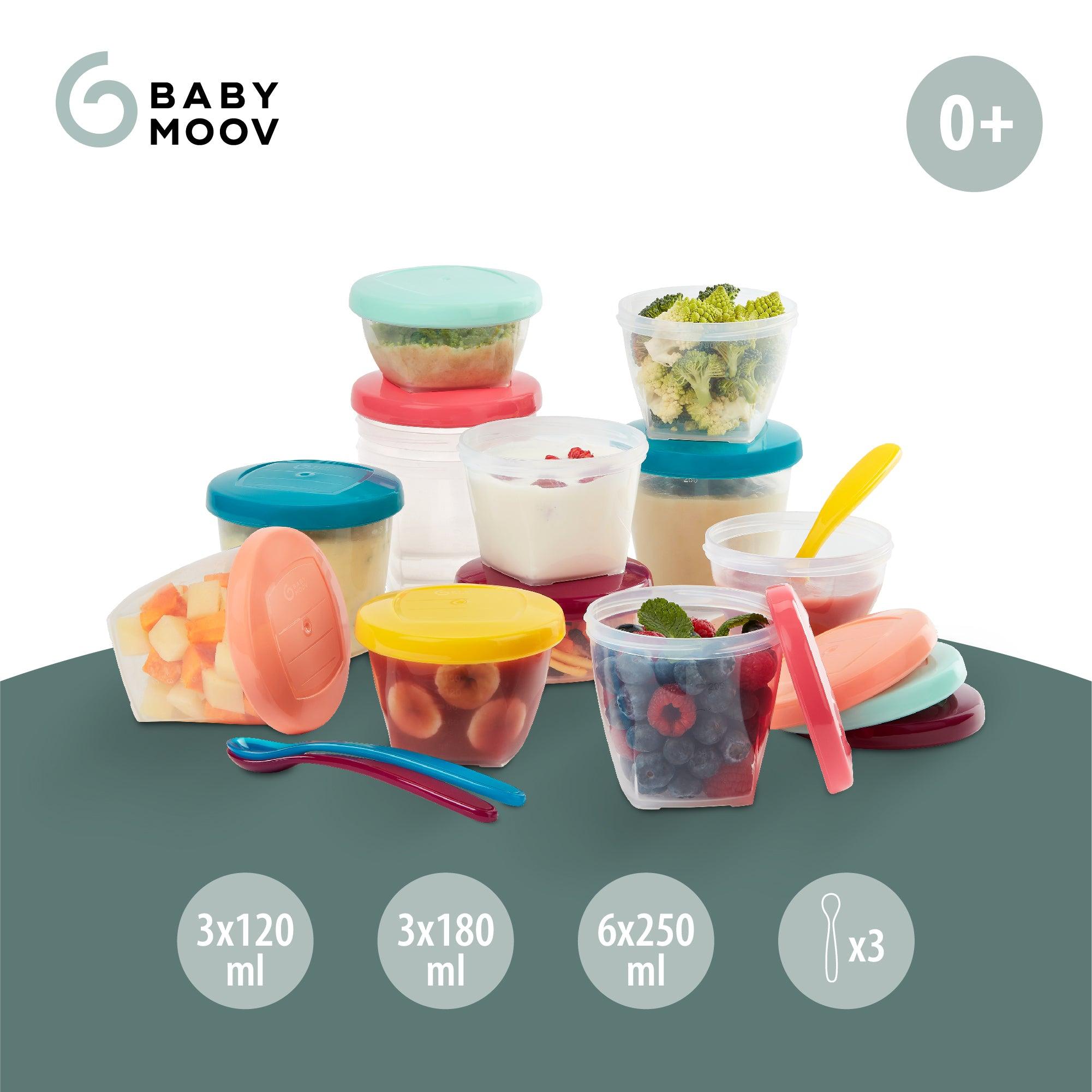 Babymoov Babybowls Glass Storage Containers Multiset of 8 | The Nest Attachment Parenting Hub
