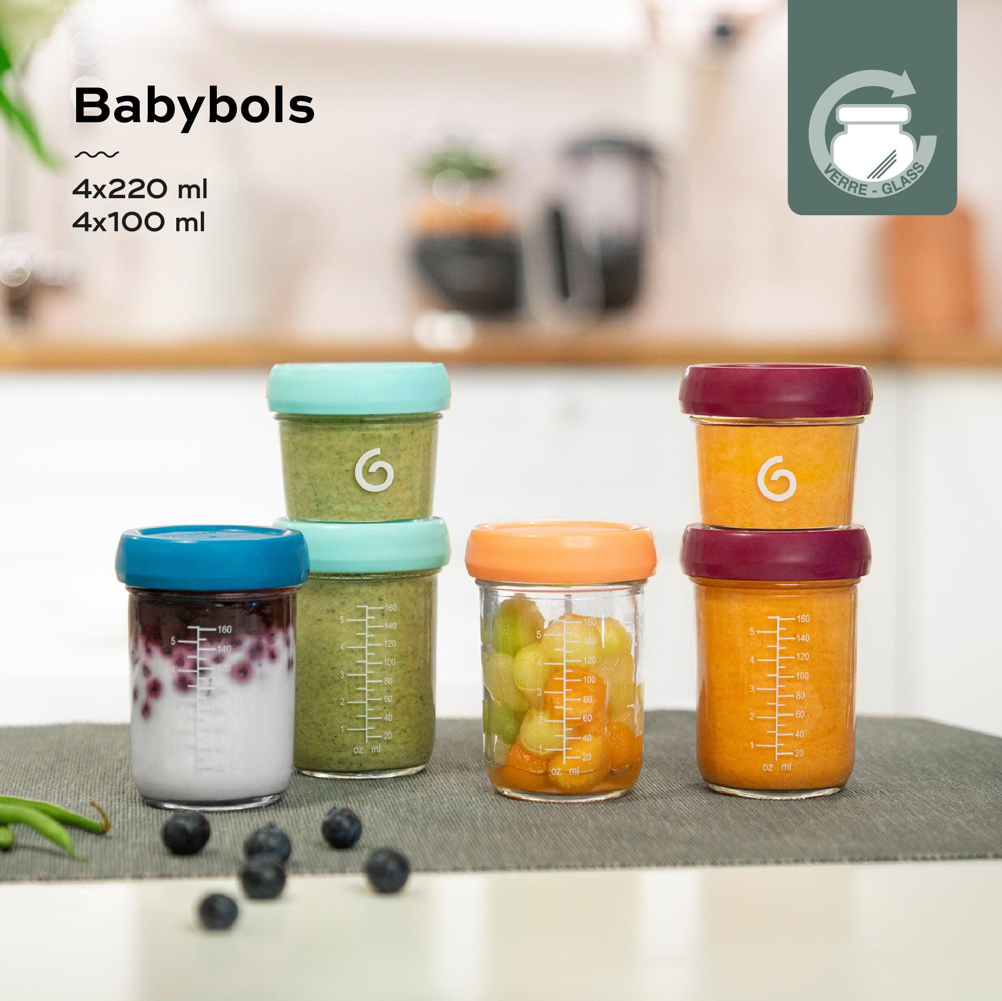 Babymoov Babybowls Glass Storage Containers Multiset of 8 | The Nest Attachment Parenting Hub