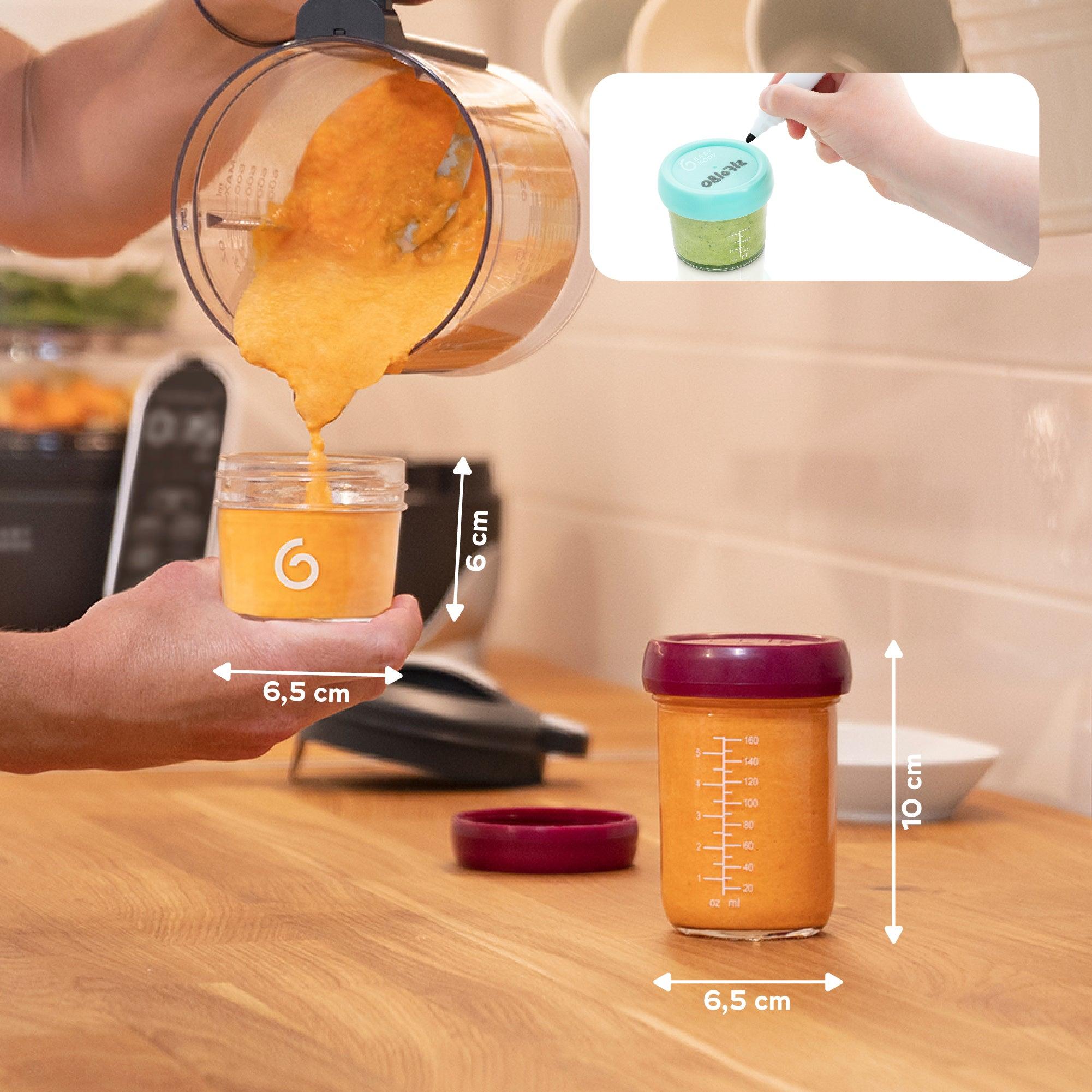 Babymoov Babybowls Glass Storage Containers Multiset of 8 | The Nest Attachment Parenting Hub