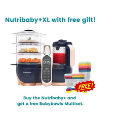Babymoov Nutribaby+ XL with FREE Babybowls Multiset | The Nest Attachment Parenting Hub