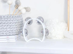 Babynoise Mini White Tambourine | The Nest Attachment Parenting Hub