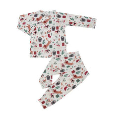 Bamberry Baby Holiday 2023 Long Sleeves Kimono Pajama Set, Xmas Dog | The Nest Attachment Parenting Hub