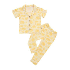 Bamberry Short Sleeves Button Down PJ Set KPOP Inspired - Butter | The Nest Attachment Parenting Hub