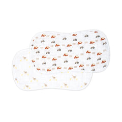 Lulujo Cotton Muslin Burp Cloth Set of 2