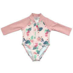 Banz 1pc Swimsuit - Pink Pansy | The Nest Attachment Parenting Hub